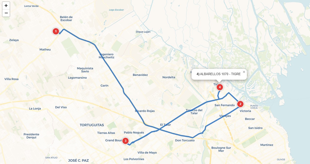 Ruta óptima de distribución